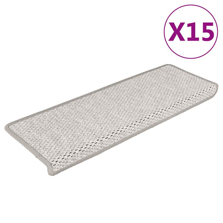 Stair Mats Self-Adhesive Sisal-Look 15 Pcs 65X21X4 Cm Green