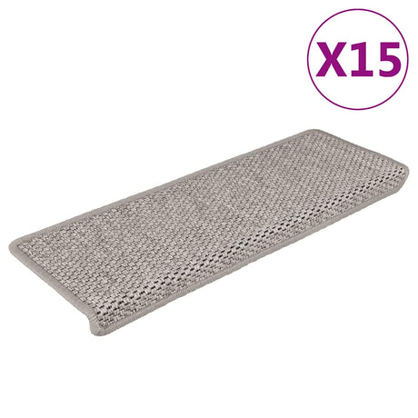 Stair Mats Self-Adhesive Sisal-Look 15 Pcs 65X21X4 Cm Green