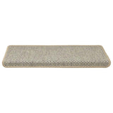 Stair Mats Self-Adhesive Sisal-Look 15 Pcs 65X21X4 Cm Green