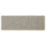 Stair Mats Self-Adhesive Sisal-Look 15 Pcs 65X21X4 Cm Green