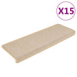 Stair Mats Self-Adhesive Sisal-Look 15 Pcs 65X21X4 Cm Green