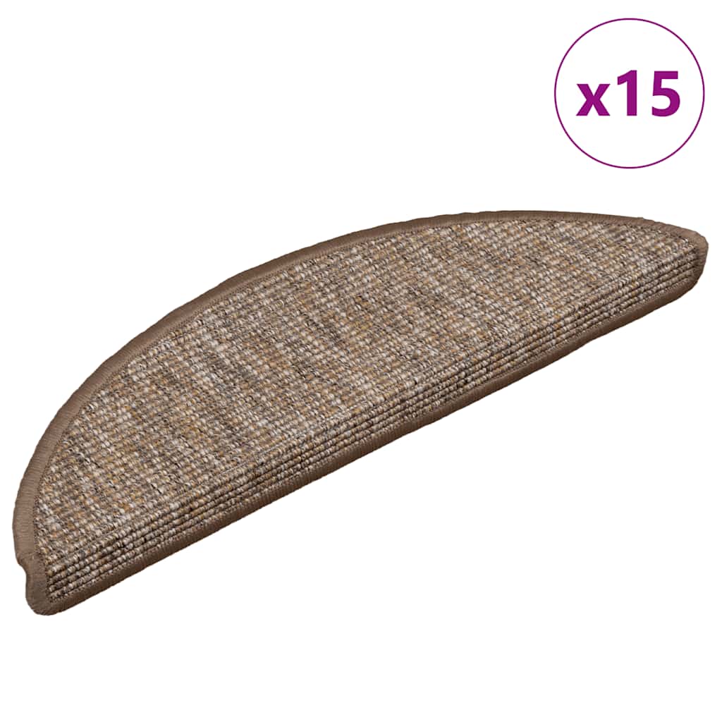 Stair Mats Self-Adhesive 15 Pcs 65X21X4 Cm