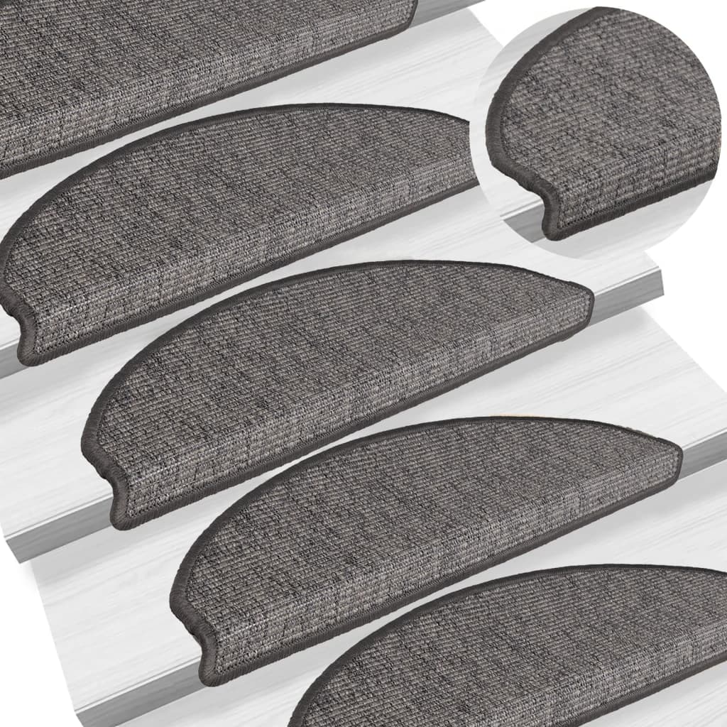 Stair Mats Self-Adhesive 15 Pcs 65X21X4 Cm