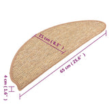 Stair Mats Self-Adhesive 15 Pcs 65X21X4 Cm