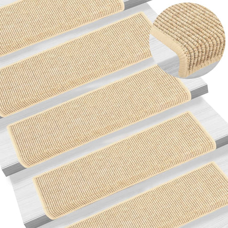 Stair Mats Self-Adhesive 15 Pcs 65X21X4 Cm