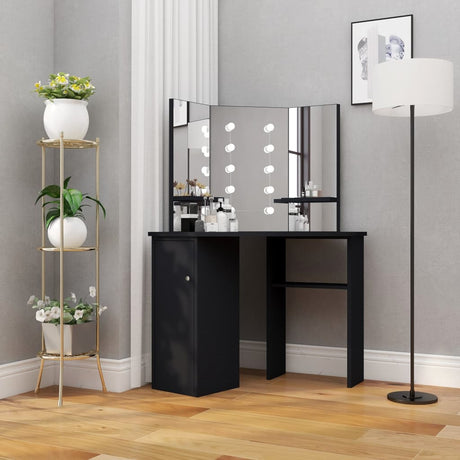 Corner Dressing Table Make-Up Table With Led Light