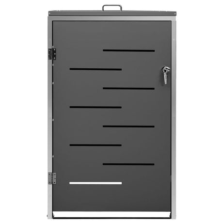 Single Wheelie Bin Shed 69X77.5X112.5 Cm Stainless Steel