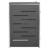 Single Wheelie Bin Shed 69X77.5X112.5 Cm Stainless Steel