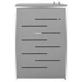Double Wheelie Bin Shed 138X77.5X112.5 Cm Stainless Steel