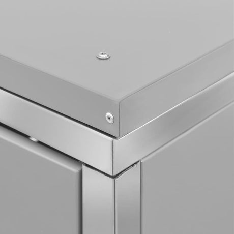 Triple Wheelie Bin Shed 207X77.5X112.5 Cm Stainless Steel