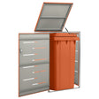 Single Wheelie Bin Shed 69X77.5X112.5 Cm Stainless Steel