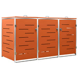 Triple Wheelie Bin Shed 207X77.5X112.5 Cm Stainless Steel