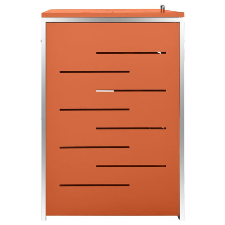 Triple Wheelie Bin Shed 207X77.5X112.5 Cm Stainless Steel