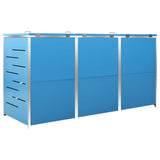 Triple Wheelie Bin Shed 207X77.5X112.5 Cm Stainless Steel