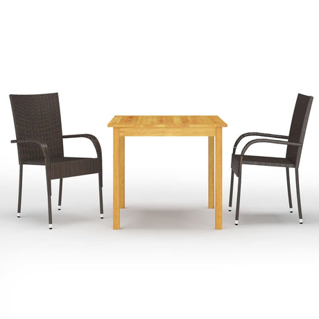 3 Piece Garden Dining Set