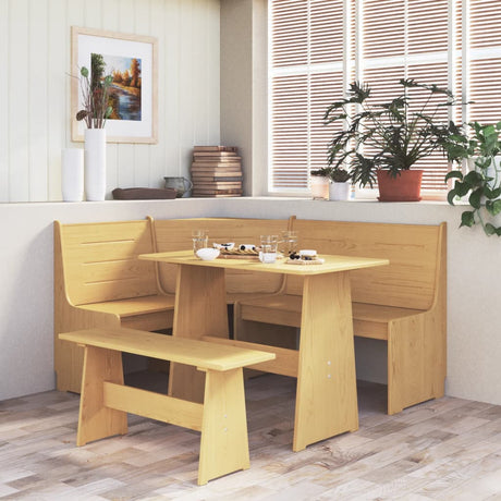 Corner Bench Reine 151 Cm Solid Wood Pine