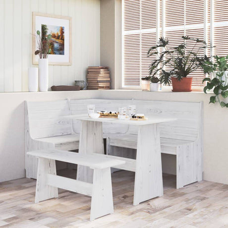 Corner Bench Reine 151 Cm Solid Wood Pine