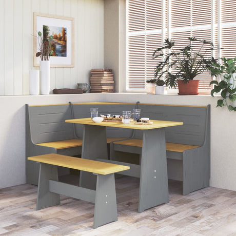 Corner Bench Reine 151 Cm Solid Wood Pine
