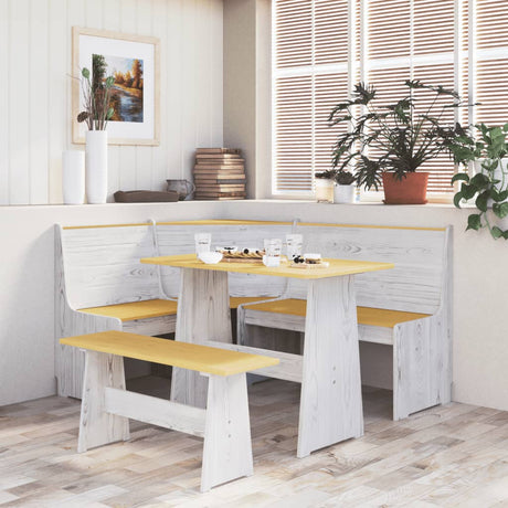 Corner Bench Reine 151 Cm Solid Wood Pine