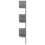 Wall Corner Shelf 19X19X123 Cm Engineered Wood