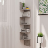 Wall Corner Shelf 19X19X123 Cm Engineered Wood