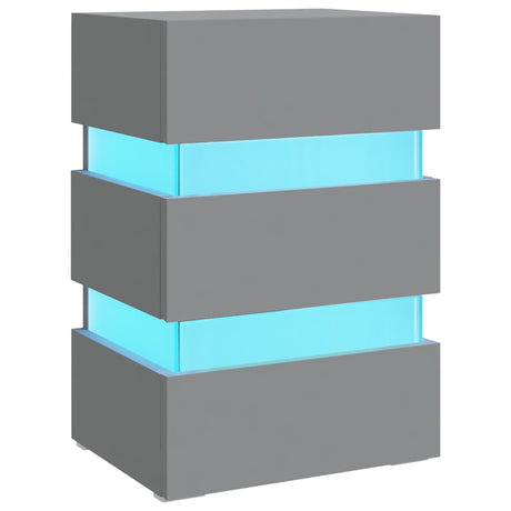 Led Bedside Cabinet 45X35X67 Cm Engineered Wood