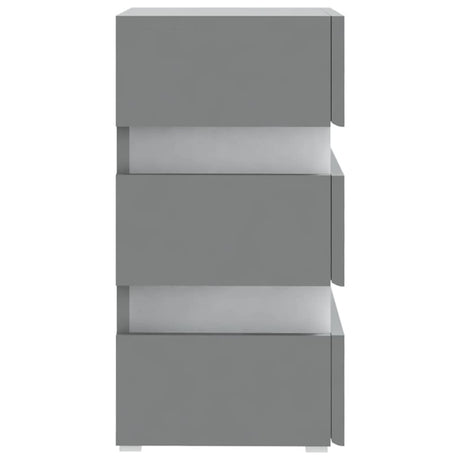 Led Bedside Cabinet 45X35X67 Cm Engineered Wood