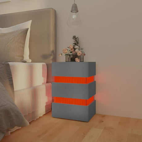 Led Bedside Cabinet 45X35X67 Cm Engineered Wood