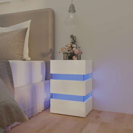 Led Bedside Cabinet 45X35X67 Cm Engineered Wood