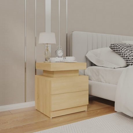 Bedside Cabinet 45X35X52 Cm Engineered Wood