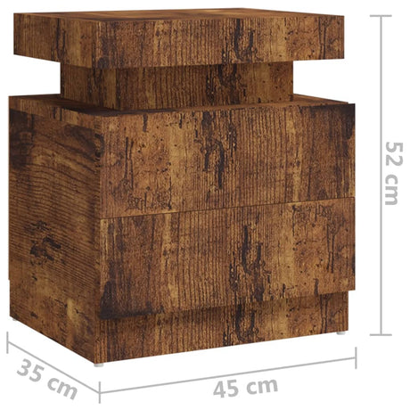 Bedside Cabinet 45X35X52 Cm Engineered Wood