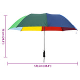 Automatic Folding Umbrella Multicolour 124 Cm