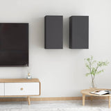 Tv Cabinet 2 Pcs 30,5X30X Engineered Wood