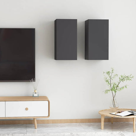 Tv Cabinet 2 Pcs 30,5X30X Engineered Wood