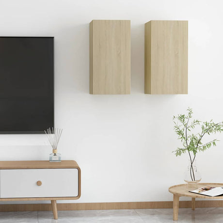 Tv Cabinet 2 Pcs 30,5X30X Engineered Wood