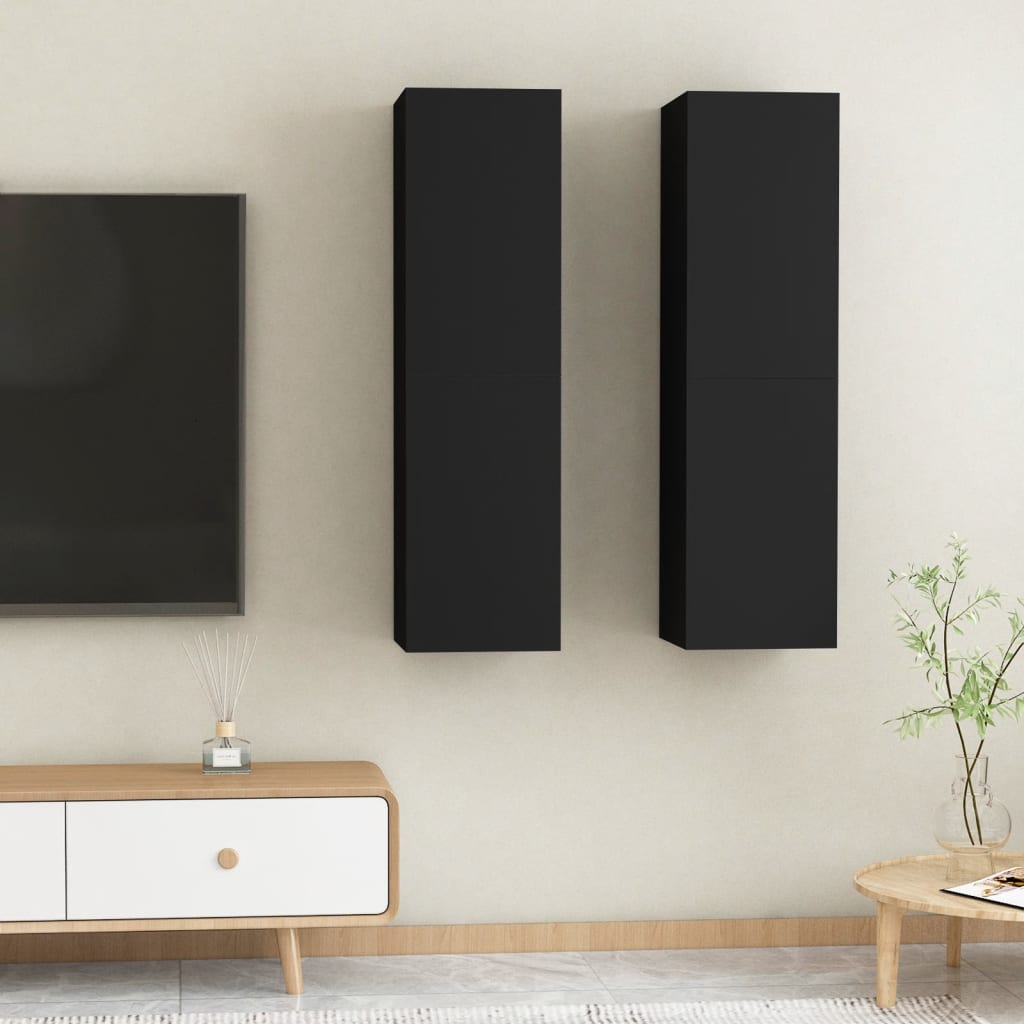 Tv Cabinet 2 Pcs 30,5X30X Engineered Wood