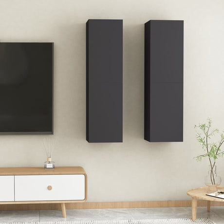 Tv Cabinet 2 Pcs 30,5X30X Engineered Wood