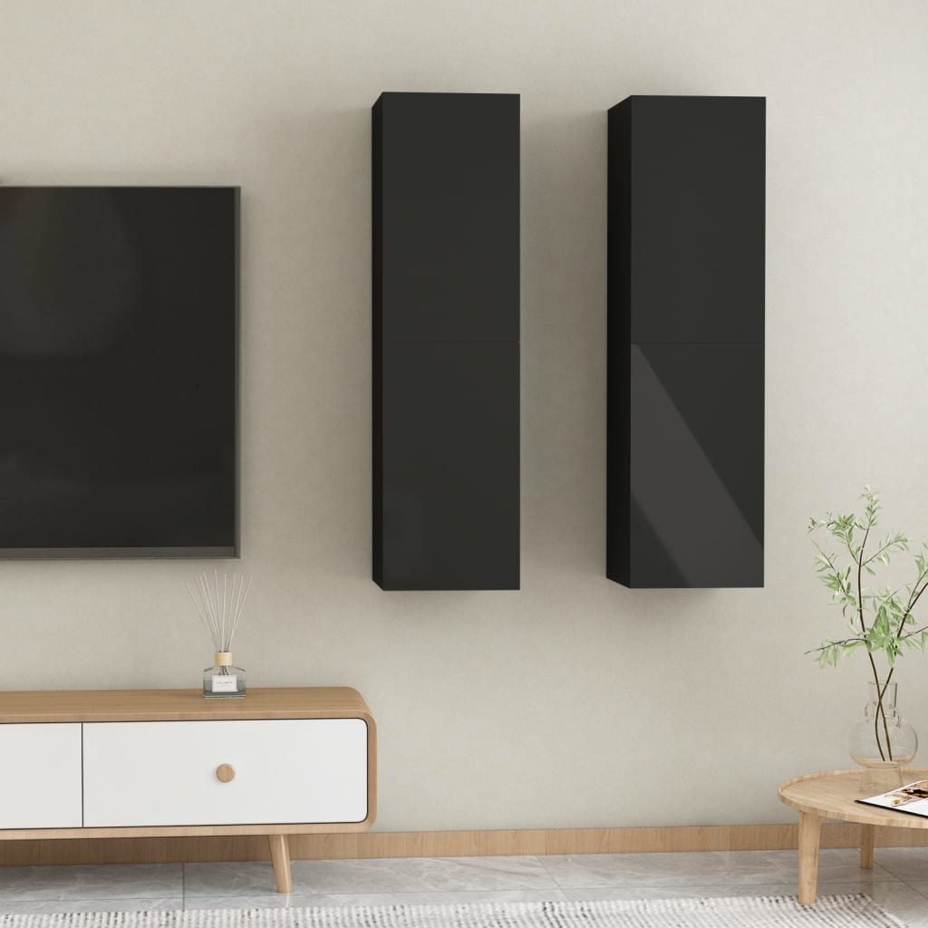 Tv Cabinet 2 Pcs 30,5X30X Engineered Wood