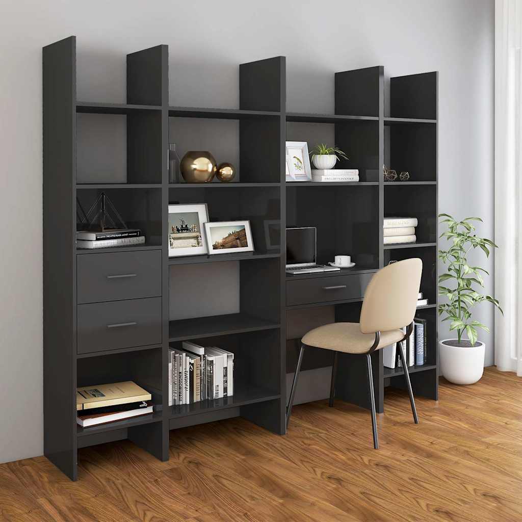 Book Cabinet 60X35X180 Cm Engineered Wood