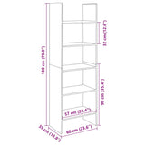 Book Cabinet 60X35X180 Cm Engineered Wood