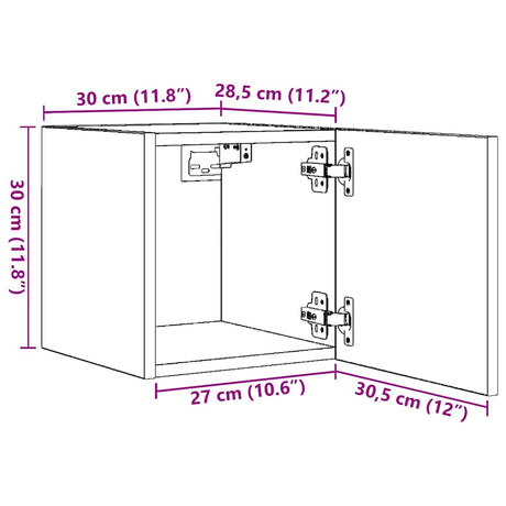 Wall Mounted Tv Cabinet 30.5X30X30 Cm