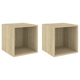Wall Cabinets 2 Pcs 37X37X37 Cm Engineered Wood
