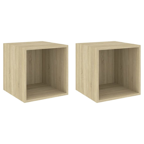 Wall Cabinets 2 Pcs 37X37X37 Cm Engineered Wood