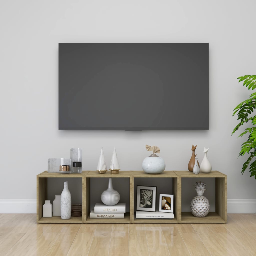 Tv Cabinet 37X35X37 Cm Engineered Wood