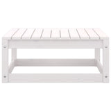 3 Piece Garden Lounge Set White Solid Pinewood