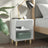 Bed Cabinet With Solid Wood Legs 40X30X50 Cm