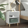 Bed Cabinet With Solid Wood Legs 40X30X50 Cm
