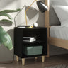 Bed Cabinet With Solid Wood Legs 40X30X50 Cm