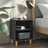 Bed Cabinet With Solid Wood Legs 40X30X50 Cm
