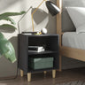 Bed Cabinet With Solid Wood Legs 40X30X50 Cm